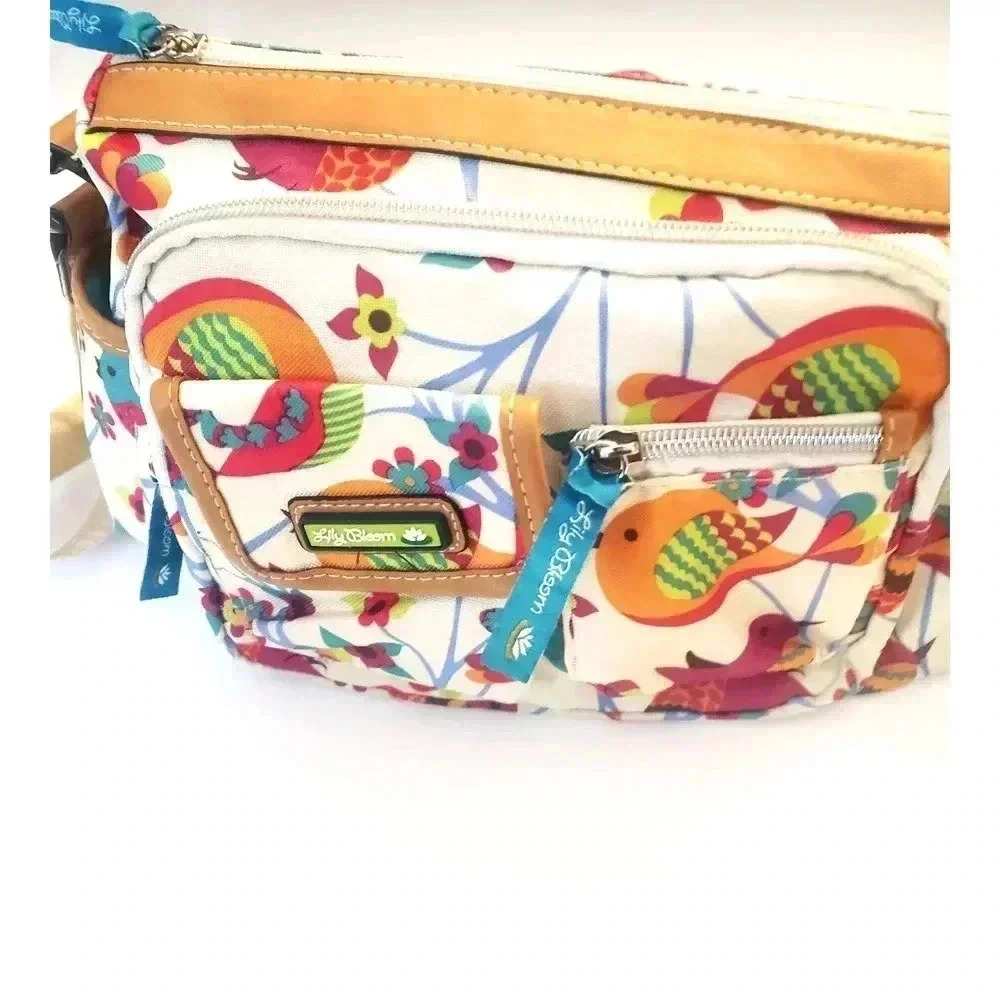 Lily Bloom Floral Pattern Satchel Handbag - image 8